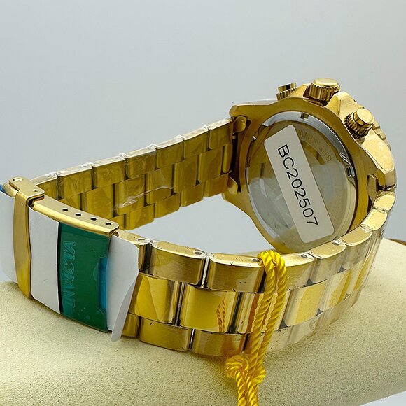 NEW Invicta Pro Diver Luxury Men's Quartz Diver Watch Blue Dial Chronograph Gold - Picture 9 of 9